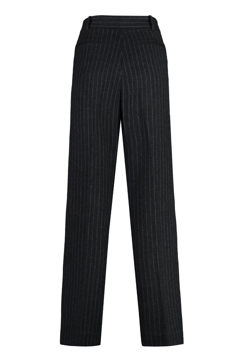 pinstriped wool trousers by Selfnex