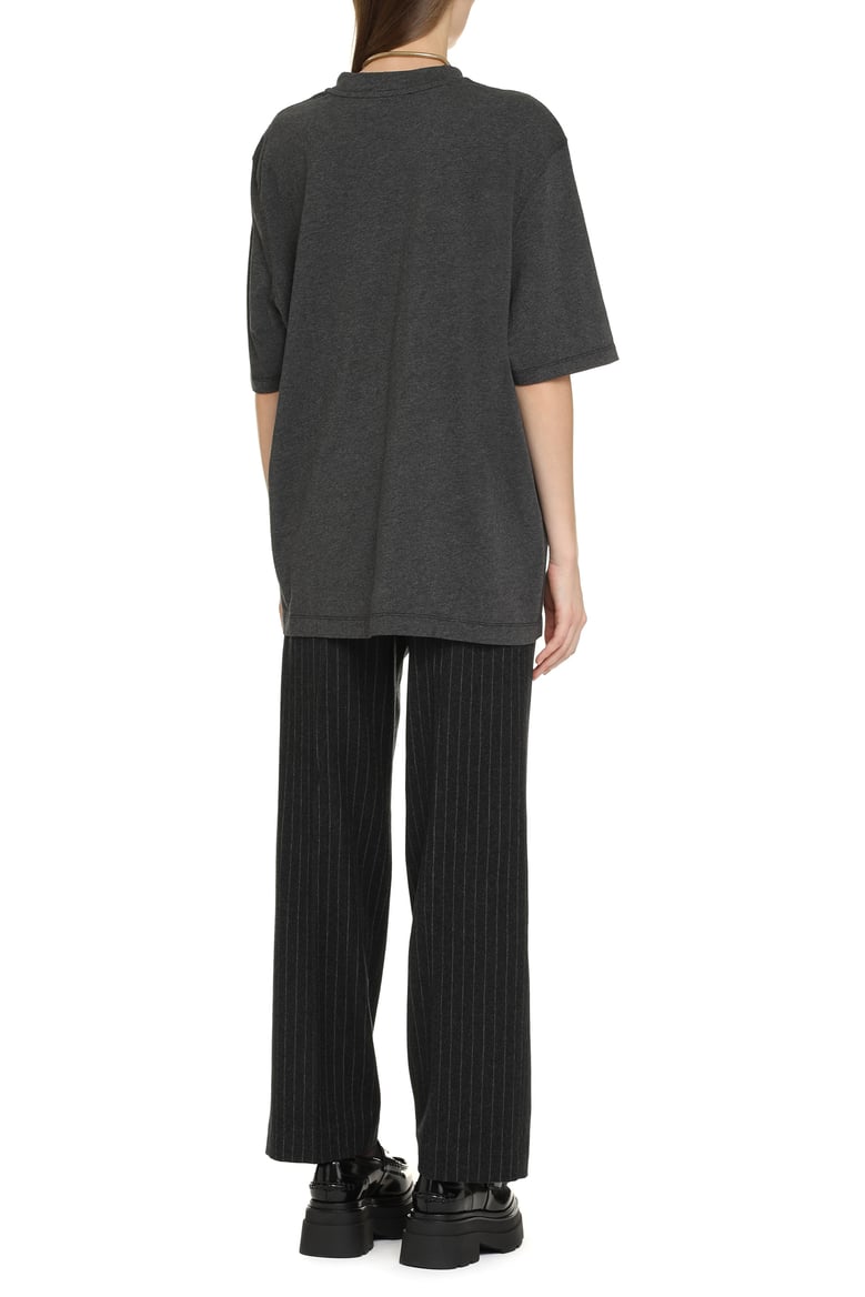pinstriped wool trousers by Selfnex