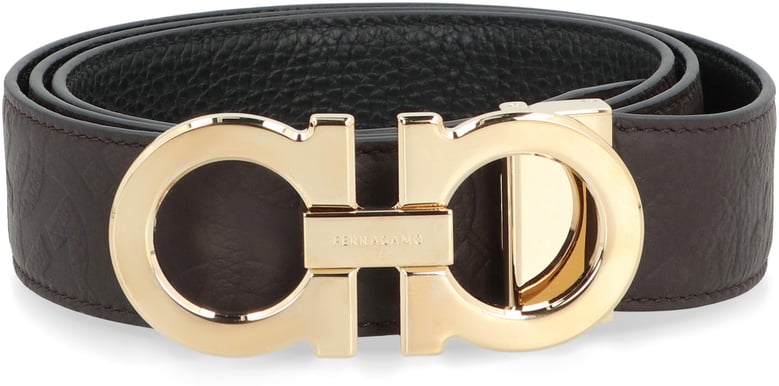 gancini reversible leather belt by Selfnex