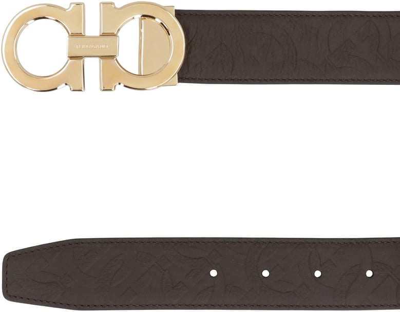 gancini reversible leather belt by Selfnex