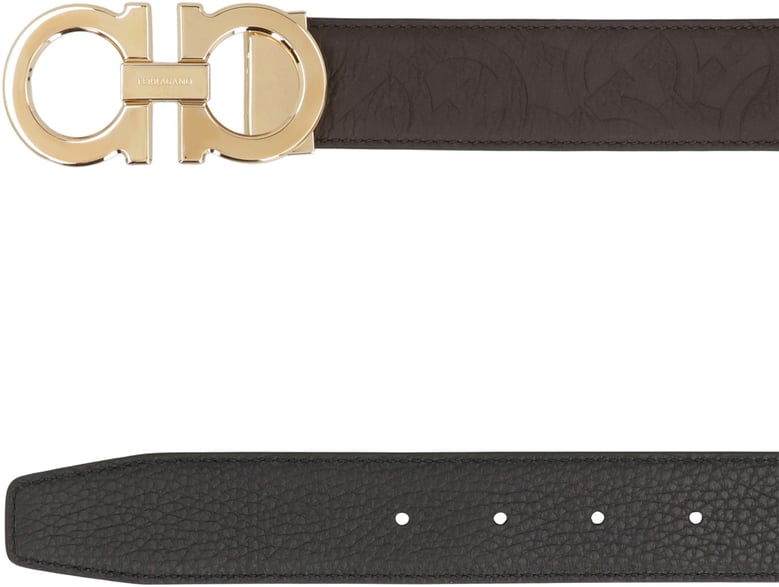gancini reversible leather belt by Selfnex