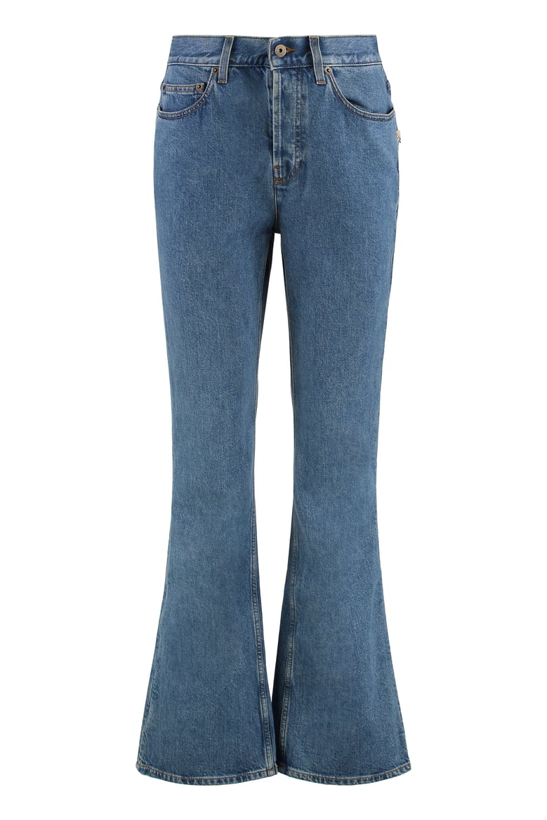 high-rise bootcut jeans by Selfnex