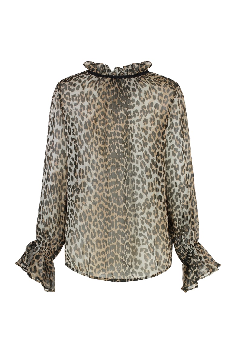 viscose blouse with tie neck ribbon by Selfnex