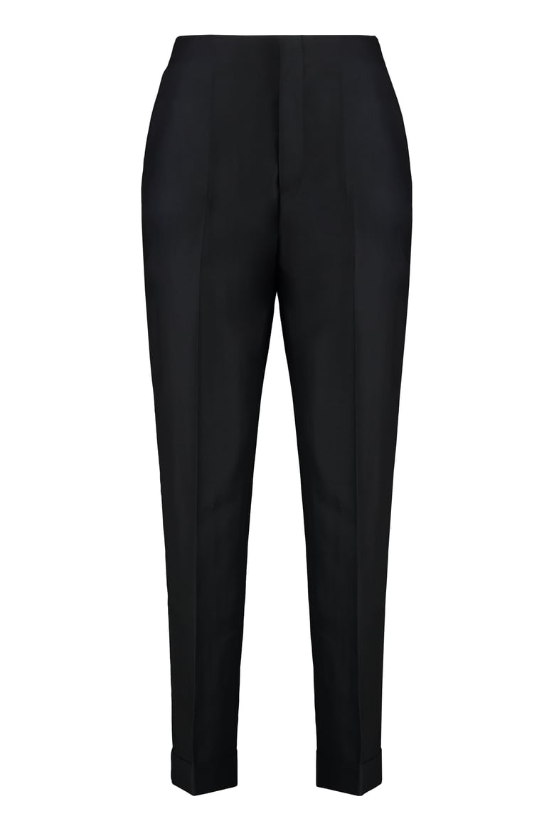 wool and silk tapered pants by Selfnex