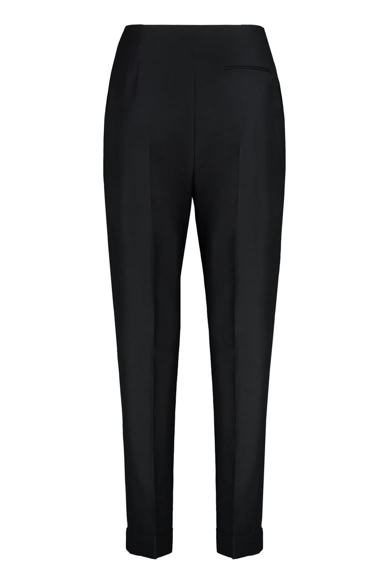 wool and silk tapered pants by Selfnex