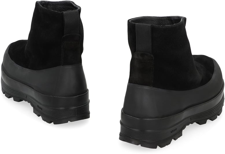 suede platform ankle boots by Selfnex
