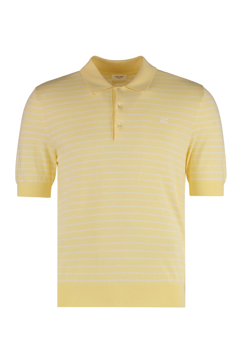 yellow short-sleeve cotton polo by Selfnex