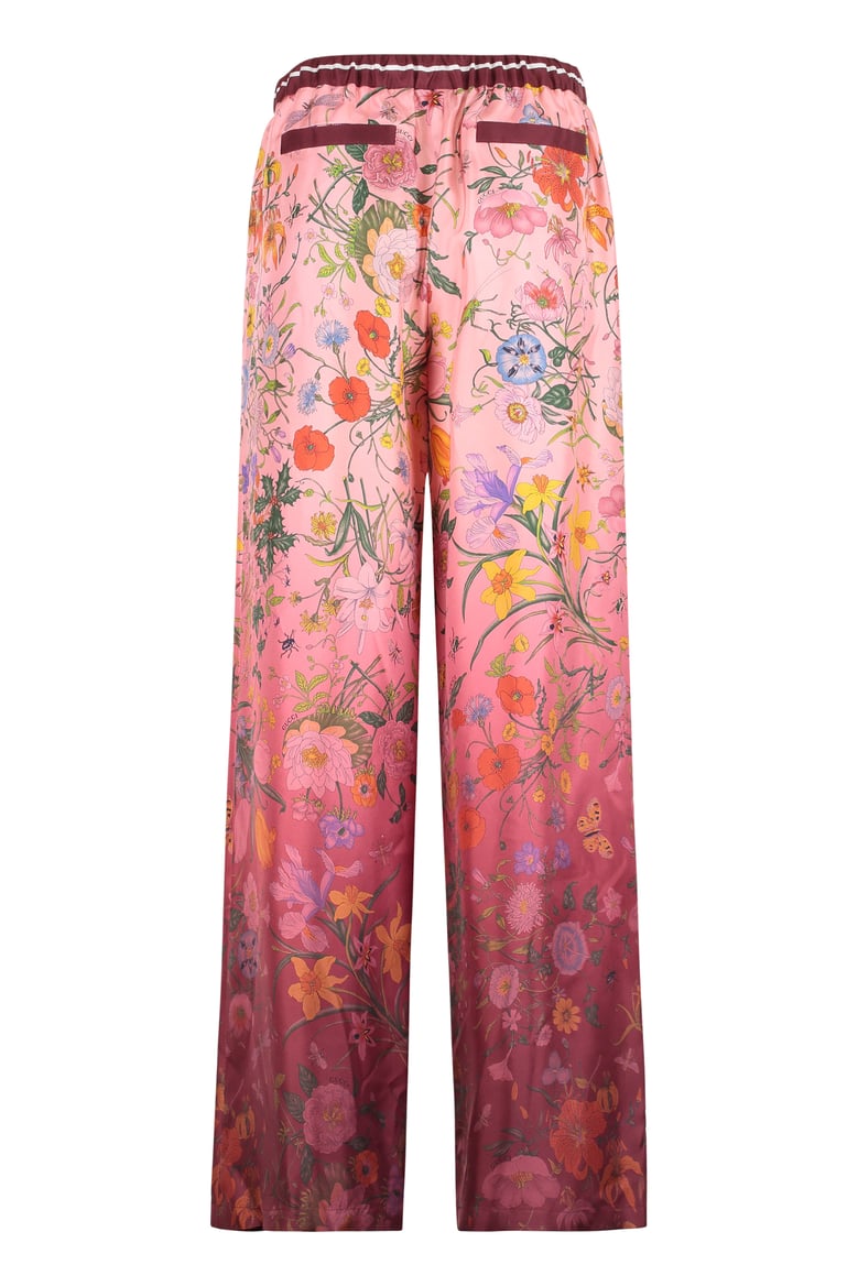 floral print silk pants by Selfnex