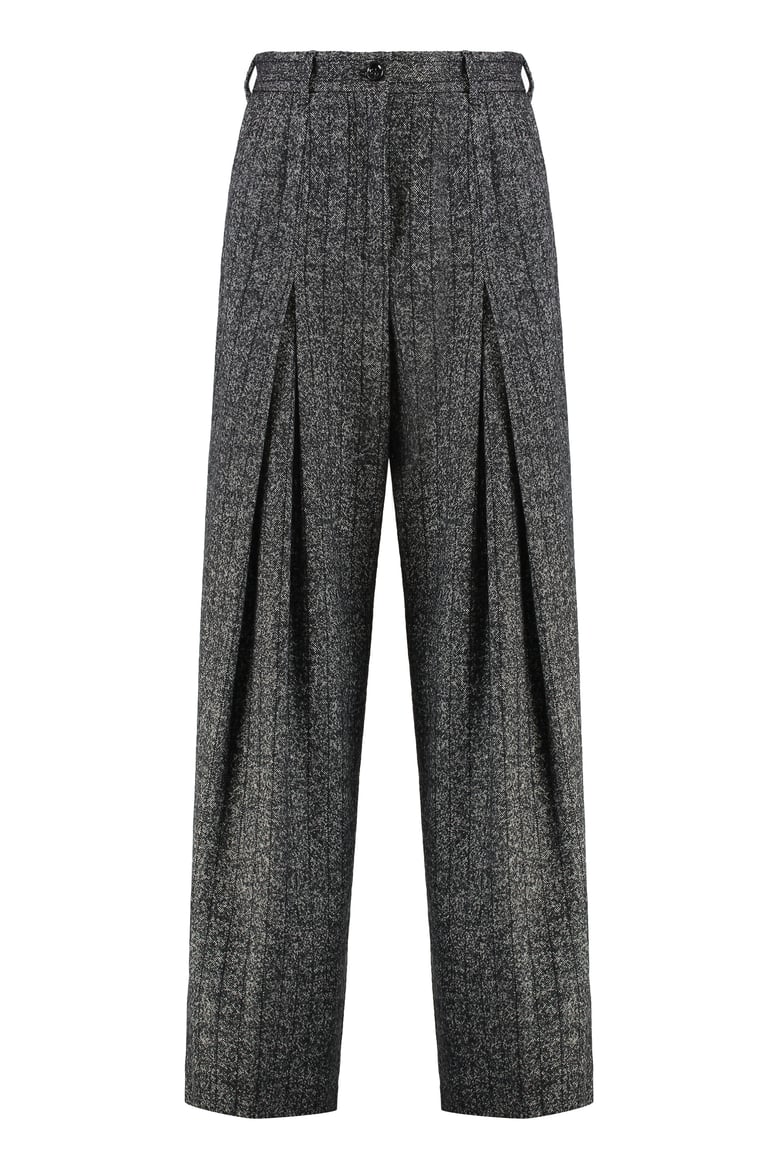 wool wide-leg trousers by Selfnex