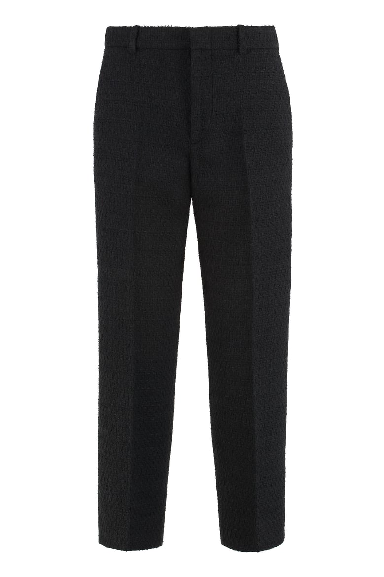 wool-blend straight trousers by Selfnex