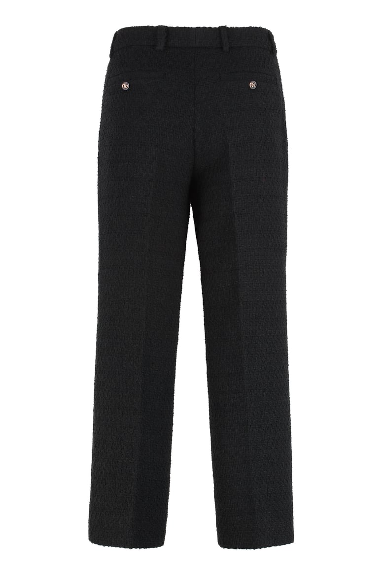 wool-blend straight trousers by Selfnex