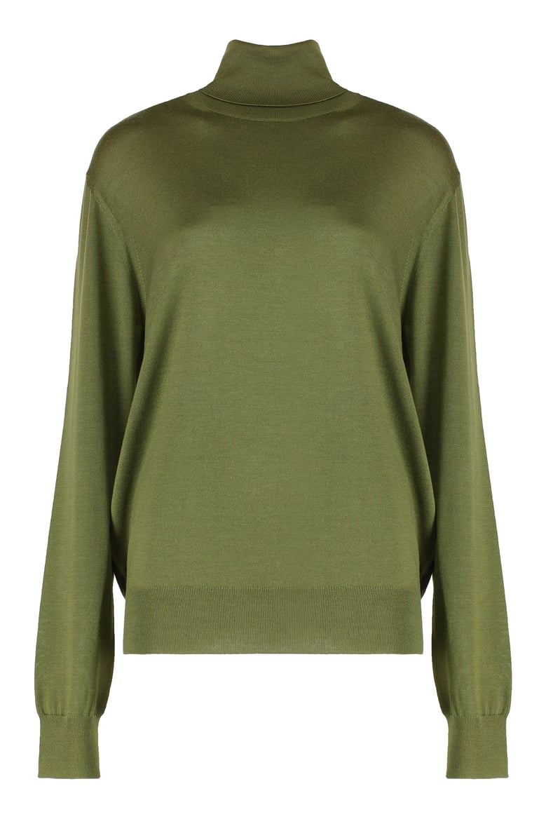 turtleneck sweater olive green by Selfnex