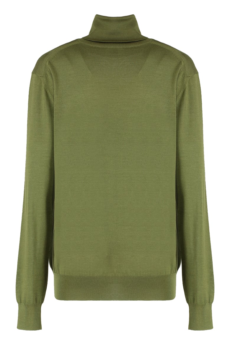 turtleneck sweater olive green by Selfnex