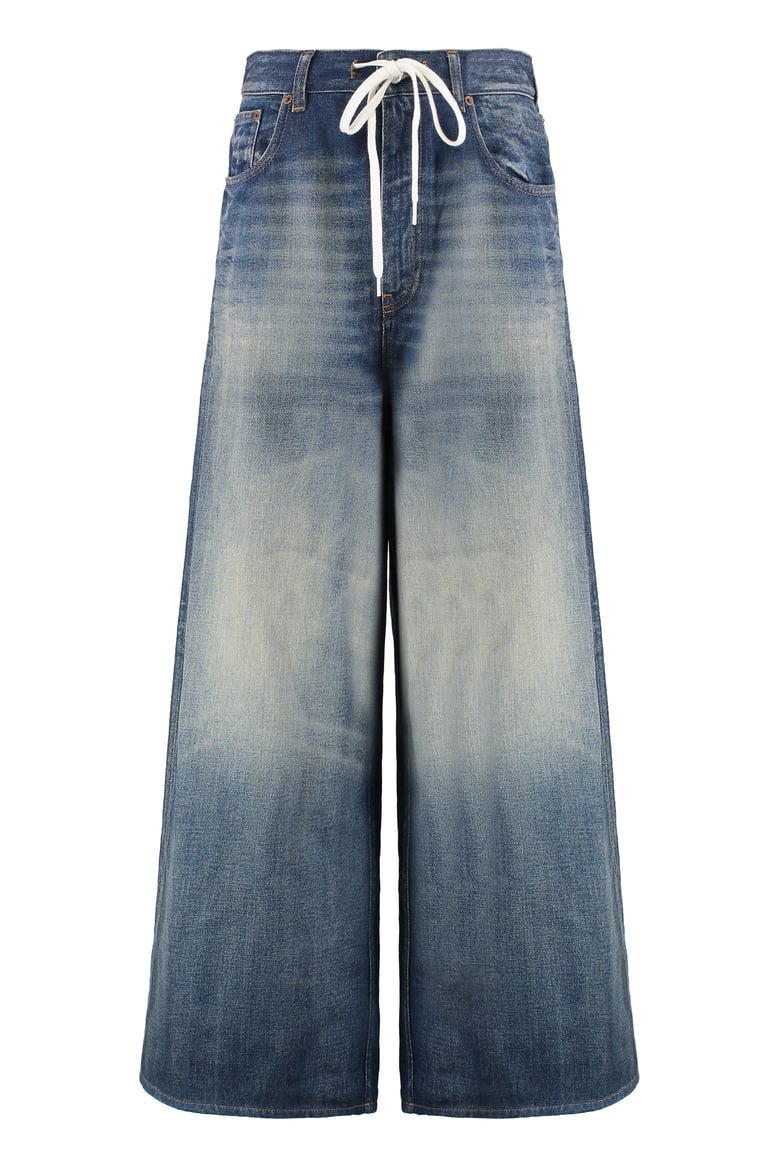 wide-leg denim jeans by Selfnex