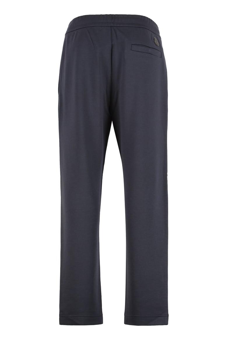 cotton-blend straight track pants by Selfnex