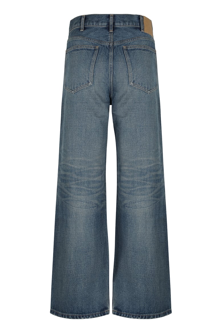 mid-rise flared denim jeans by Selfnex