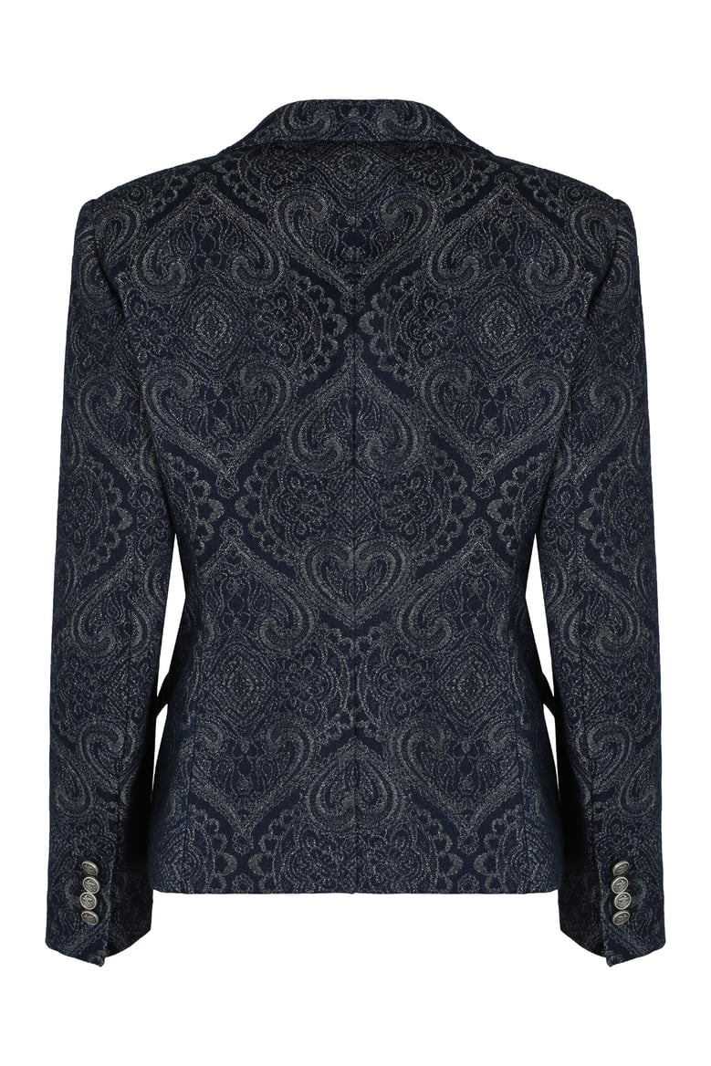 denim jacquard jacket by Selfnex