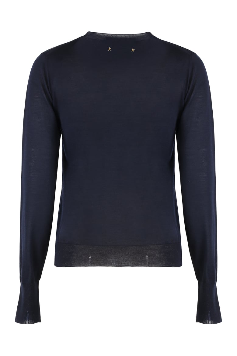 round-neck virgin wool sweater by Selfnex
