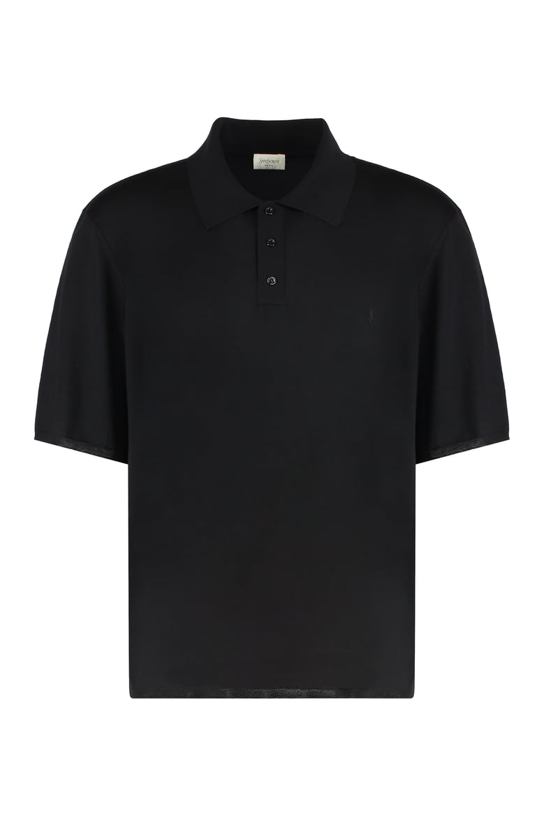 polo shirt wool black by Selfnex
