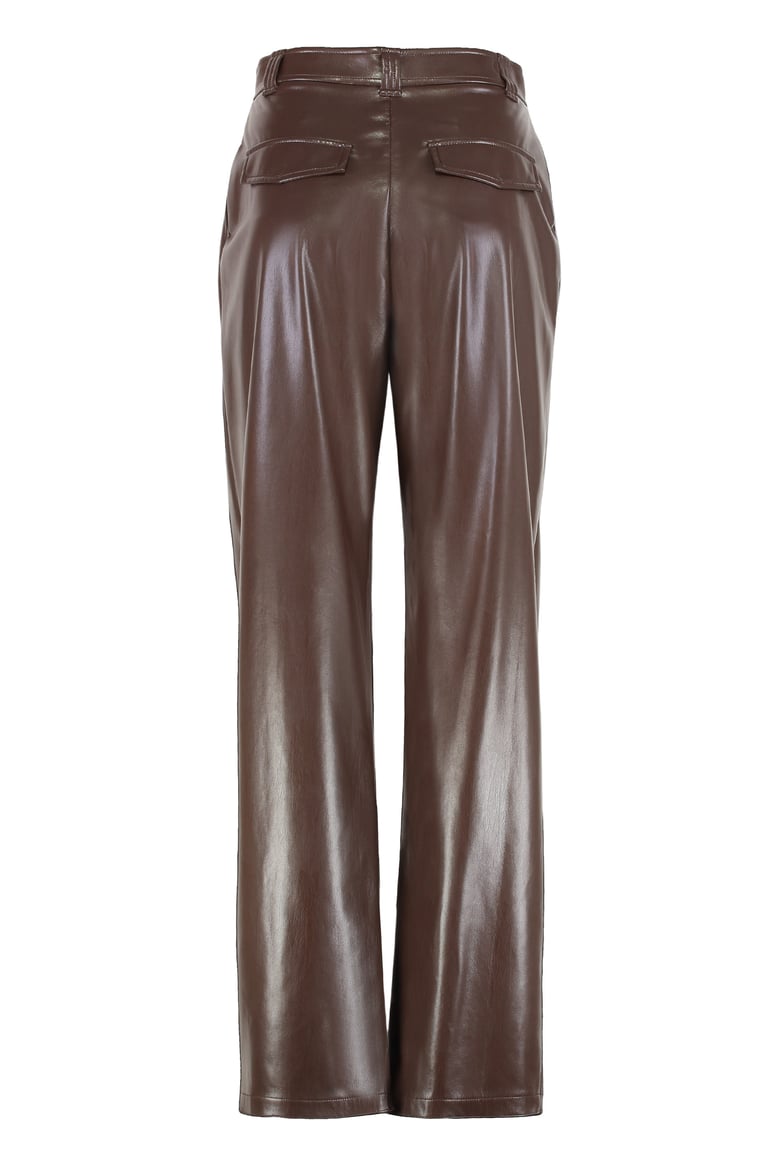 balloon-fit leather effect trousers by Selfnex