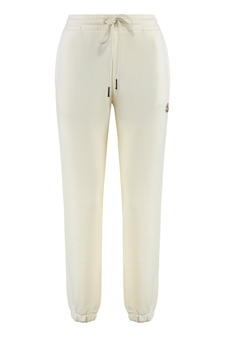 white cotton track pants by Selfnex