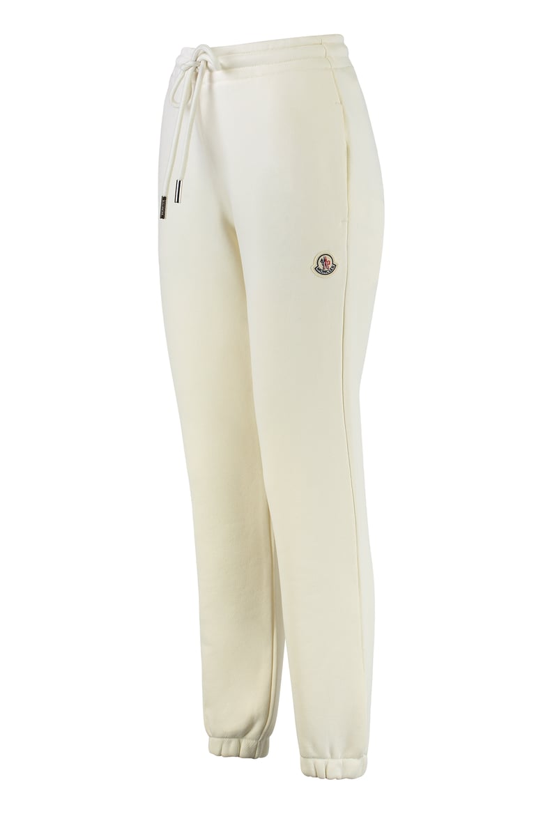 white cotton track pants by Selfnex