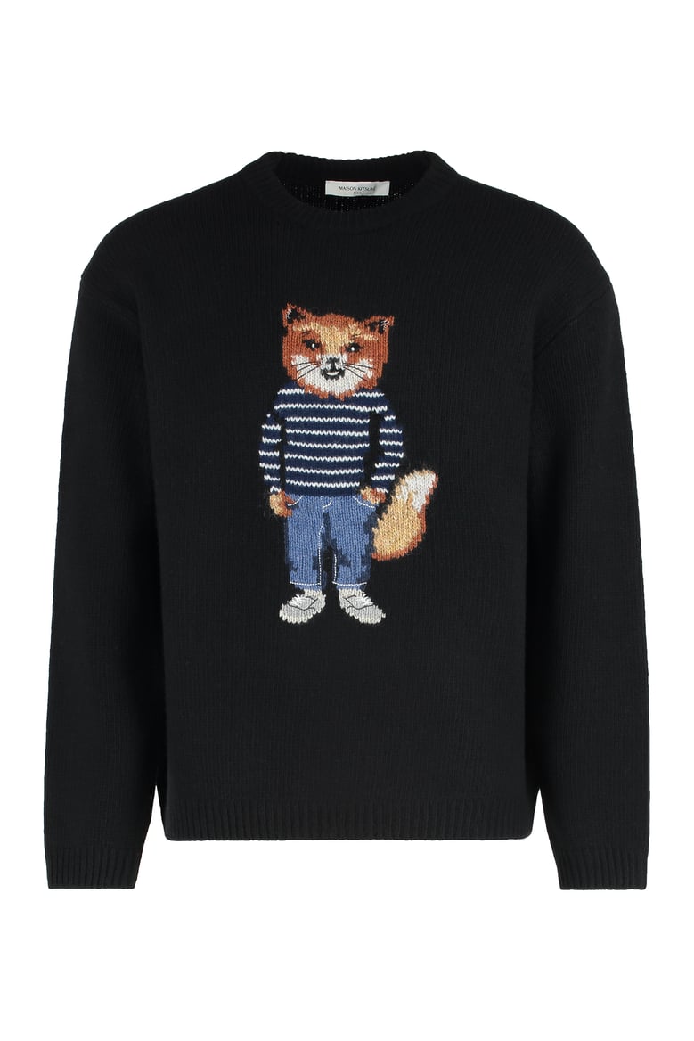 wool sweater with round neck by Selfnex