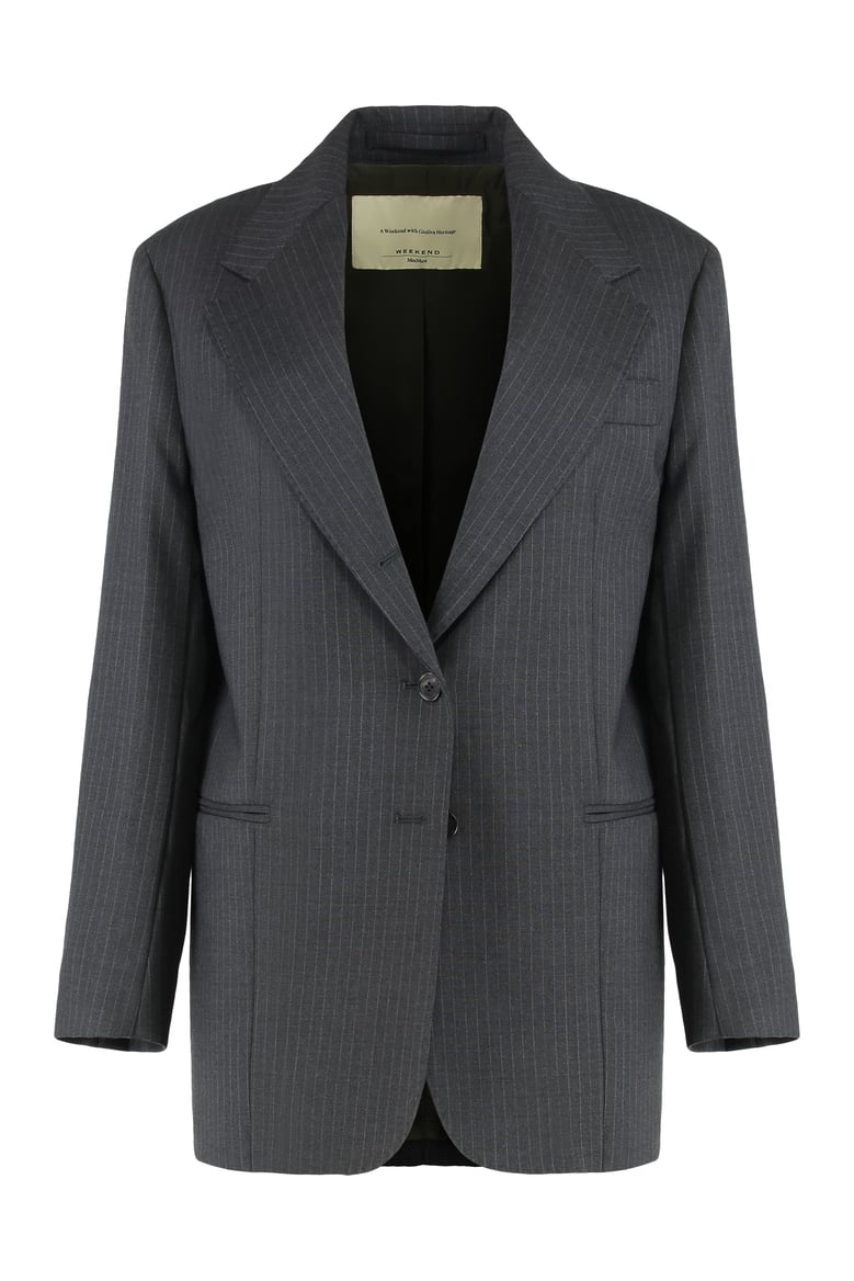 blazer in grey wool by Selfnex