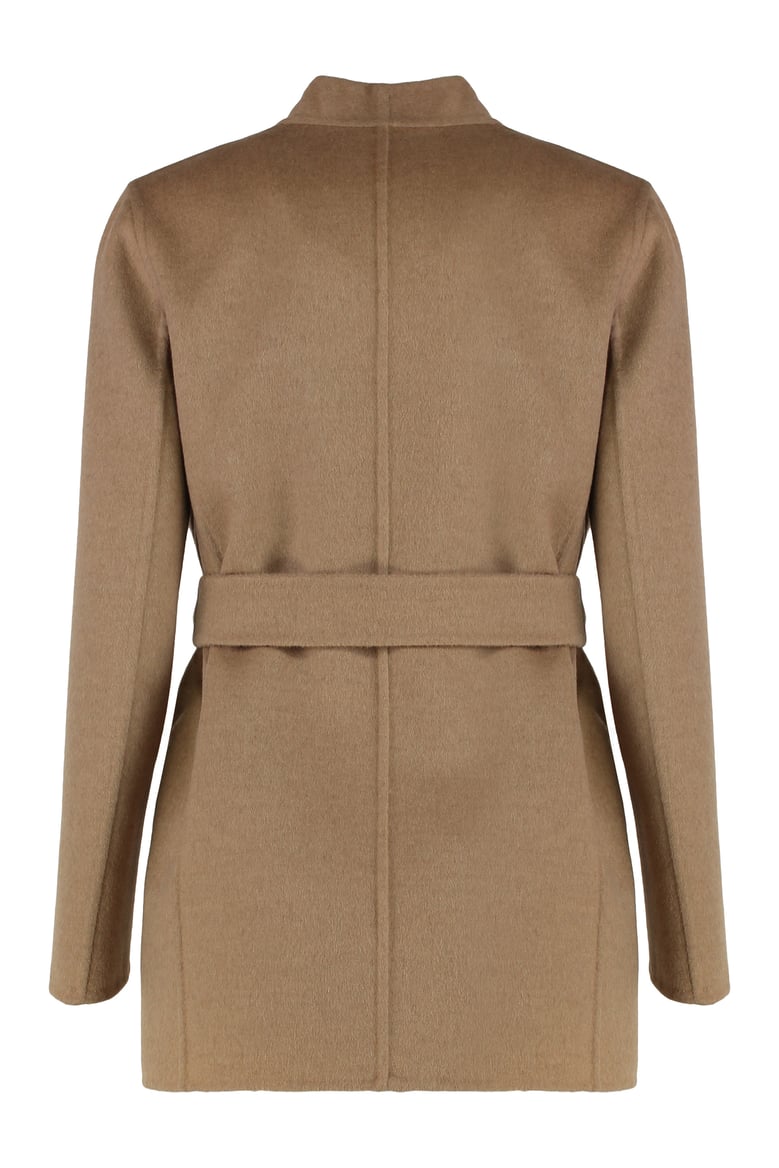 draped jacket in camel by Selfnex