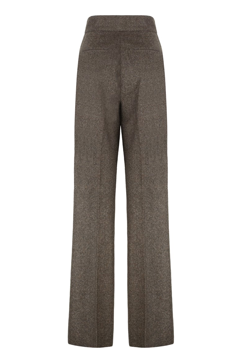 wide-leg trousers wool brown by Selfnex