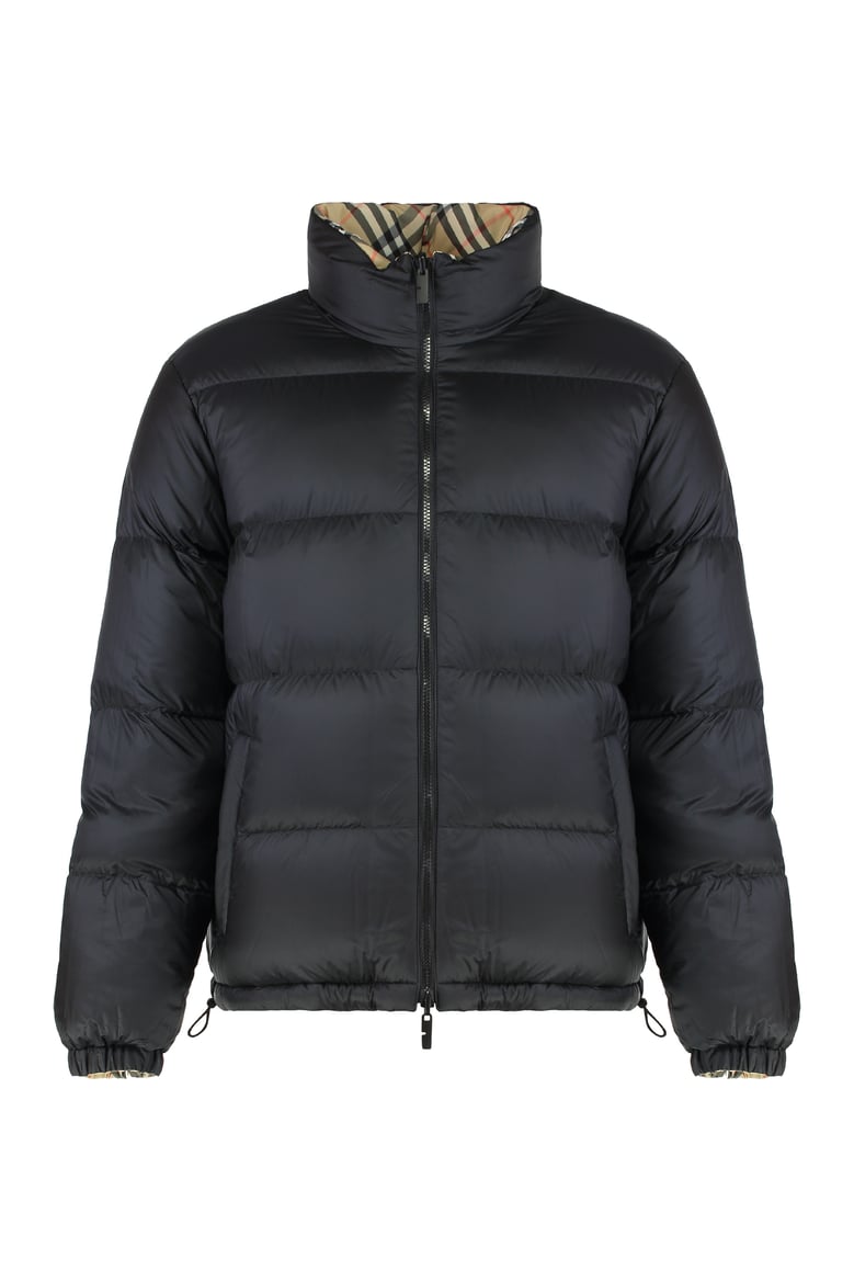 reversible snowdon check down jacket by Selfnex
