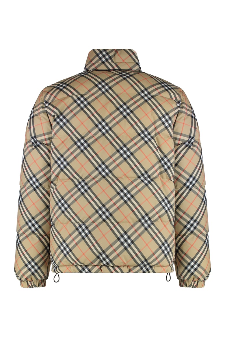 reversible snowdon check down jacket by Selfnex