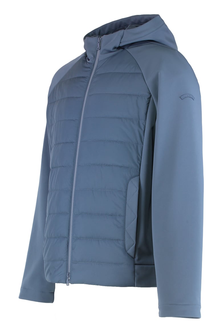 technical fabric jacket with zip and hood by Selfnex