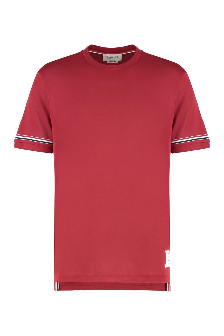 crew neck t-shirt in red cotton by Selfnex