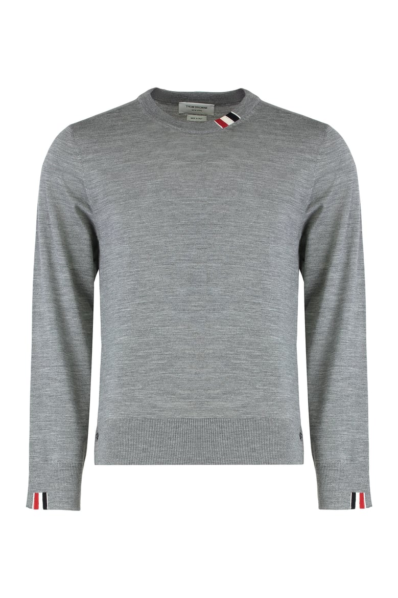 crew neck sweater in virgin wool by Selfnex
