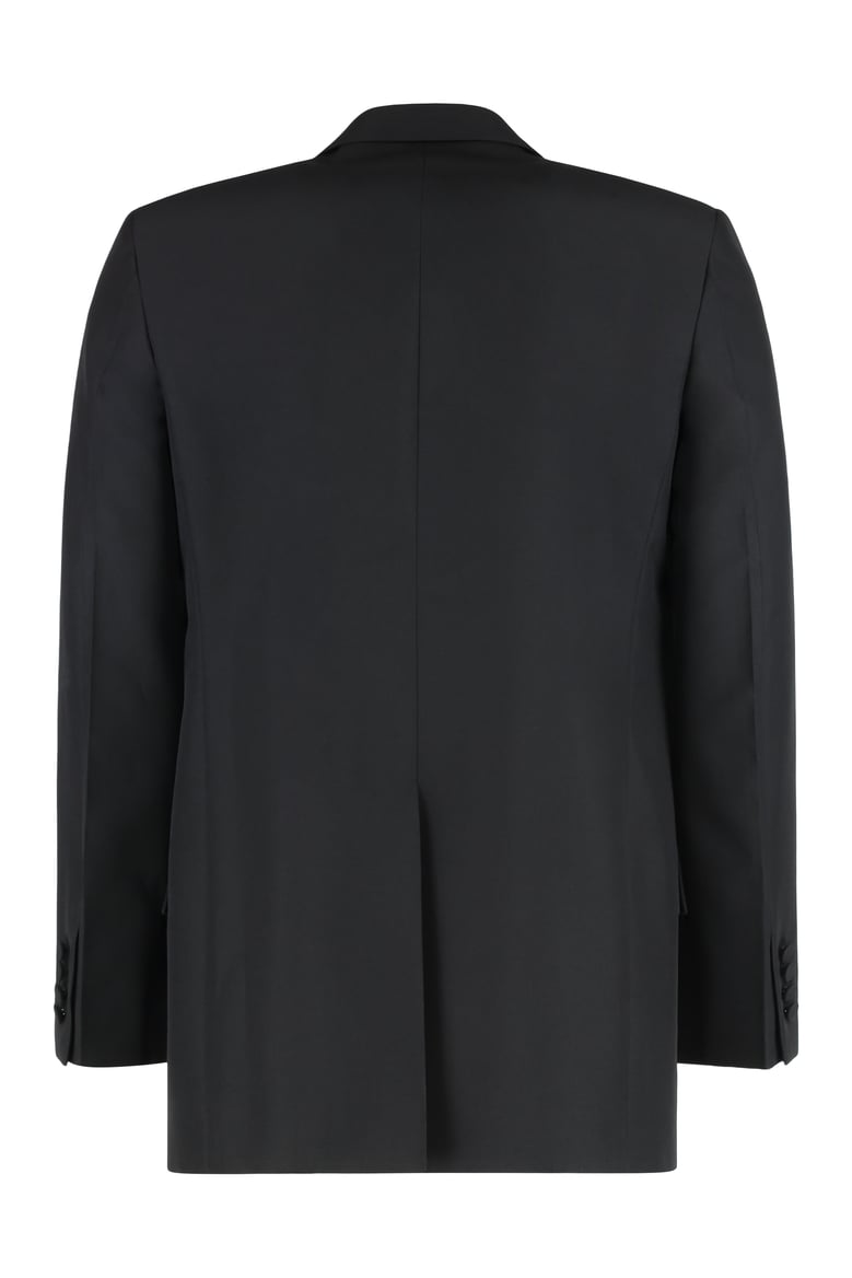 double-breasted wool gabardine jacket by Selfnex