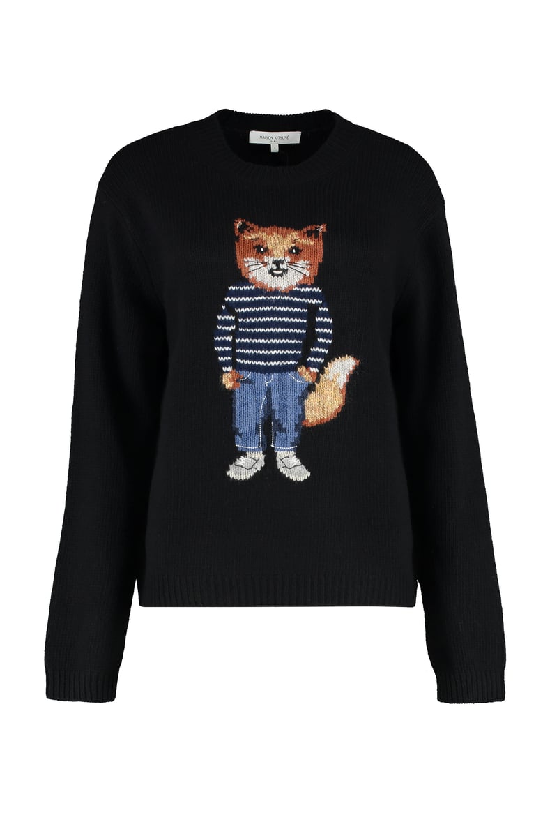 crew neck merino wool sweater by Selfnex