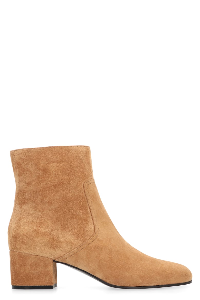suede ankle boots with medium heel by Selfnex