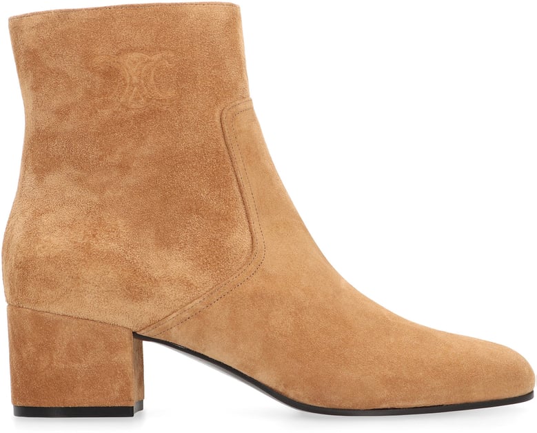 suede ankle boots with medium heel by Selfnex