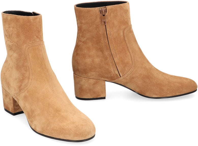 suede ankle boots with medium heel by Selfnex