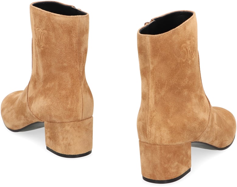 suede ankle boots with medium heel by Selfnex