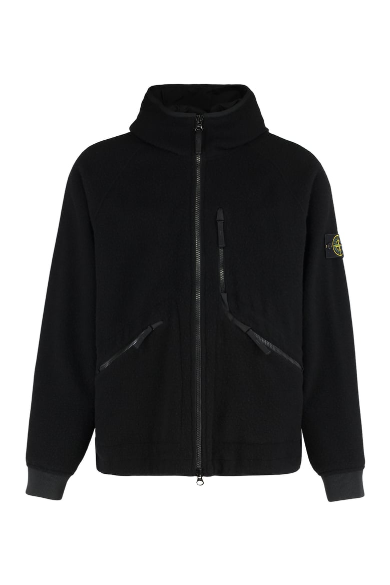 hooded jacket in wool and nylon by Selfnex