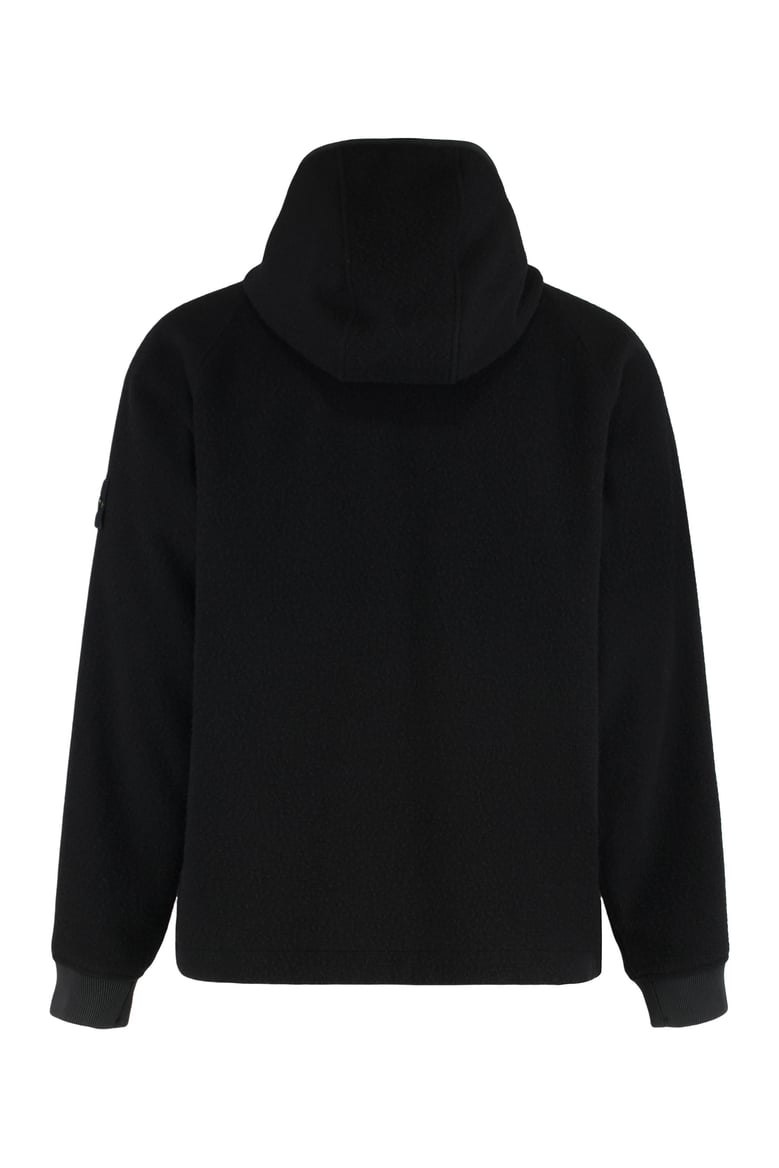 hooded jacket in wool and nylon by Selfnex