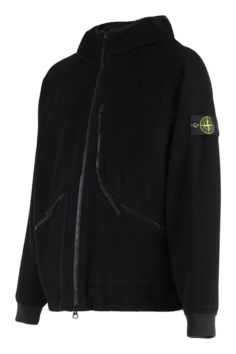 hooded jacket in wool and nylon by Selfnex