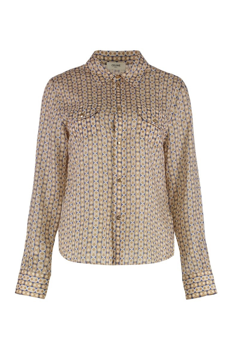 tilly shirt in wool and silk gauze by Selfnex