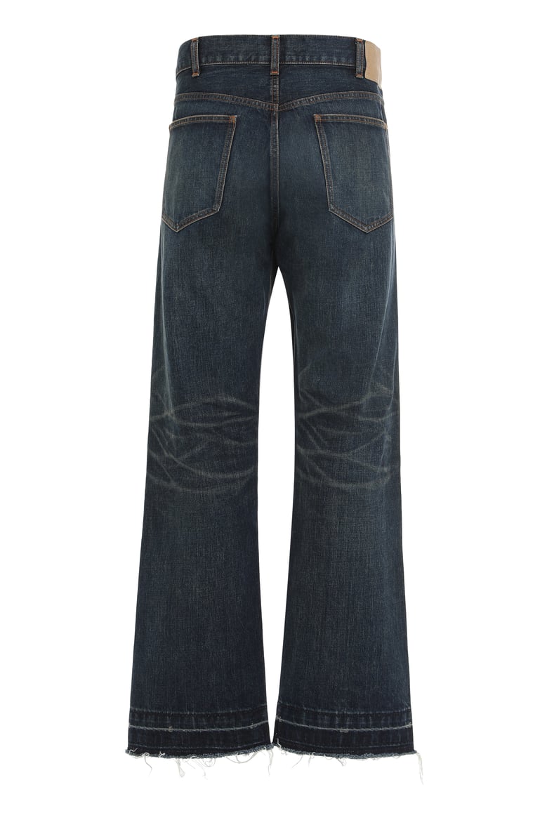 straight cut denim jeans by Selfnex