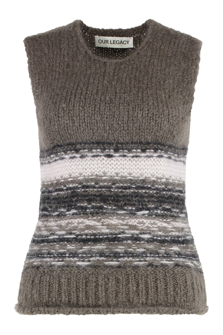 knit gilet with fairisle knitting by Selfnex