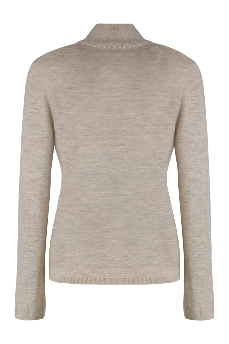 cashmere high collar long sleeve sweater by Selfnex