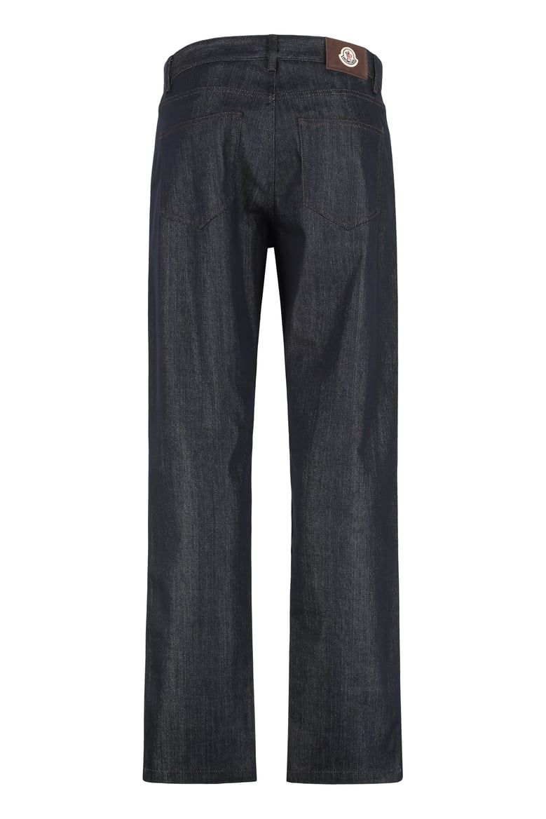 straight leg jeans with five pockets by Selfnex