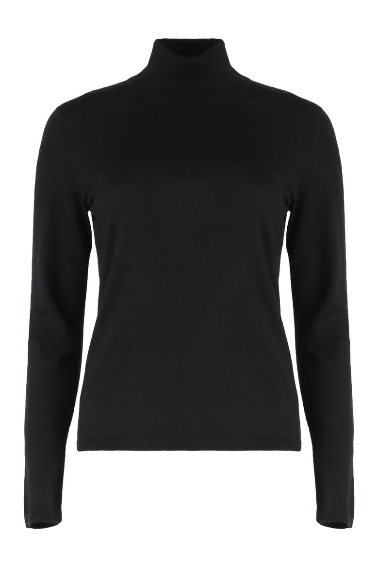 cashmere long-sleeved high collar top by Selfnex